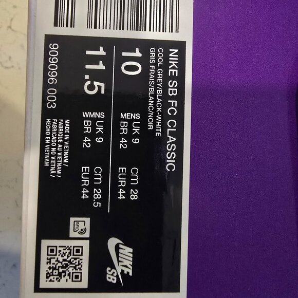 Nike SB FC Classic Cool Grey Skate Shoes 909096-003 Men’s Size 10 New - Picture 7 of 12